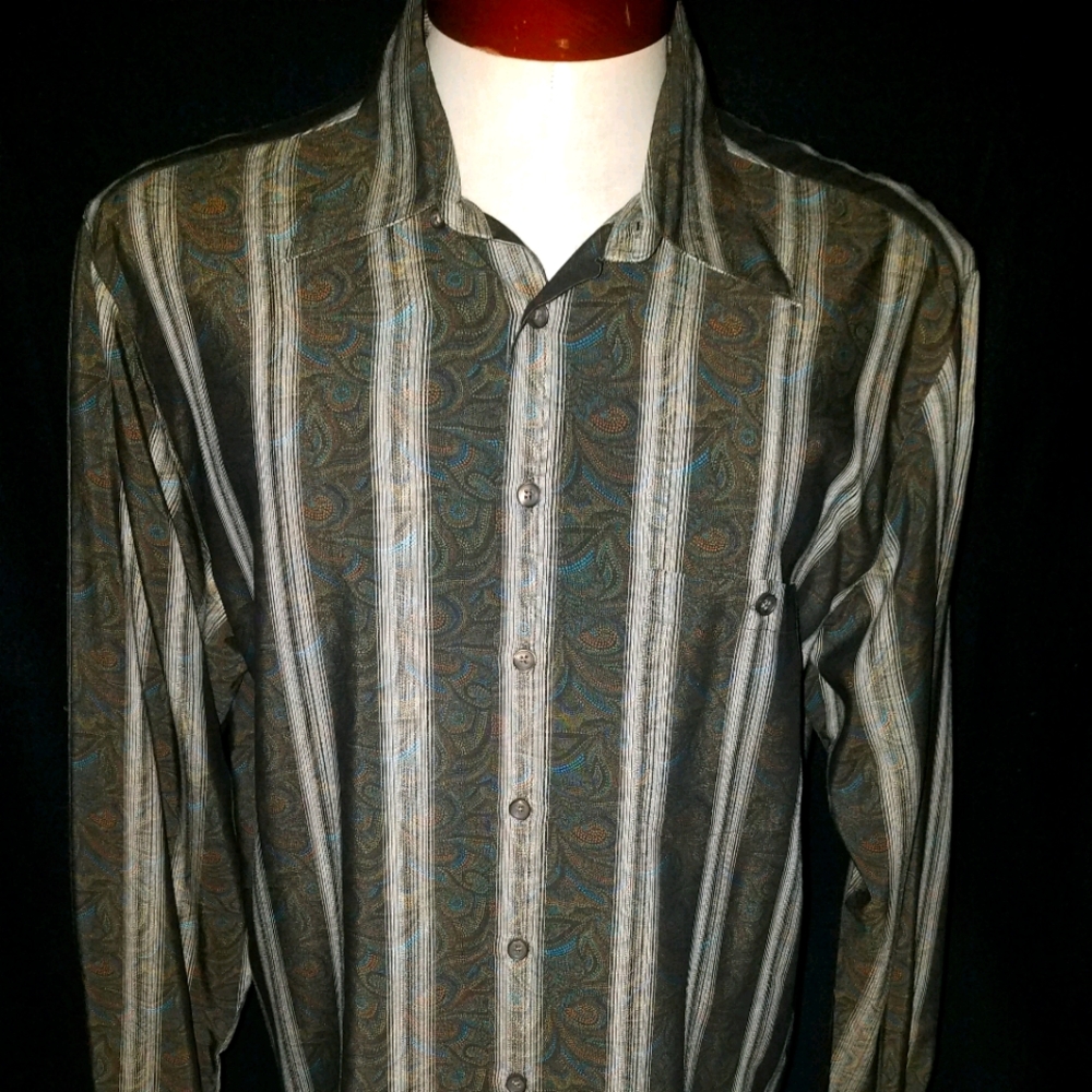 Haupt Germany Mens Fashion Paisley Casual Hirt